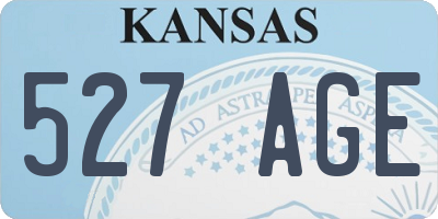 KS license plate 527AGE