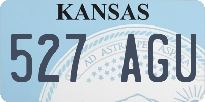 KS license plate 527AGU