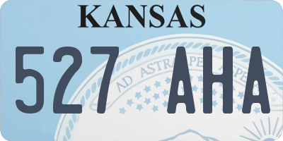 KS license plate 527AHA