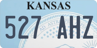 KS license plate 527AHZ