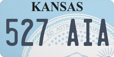 KS license plate 527AIA