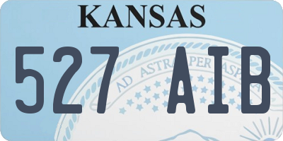 KS license plate 527AIB