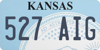 KS license plate 527AIG