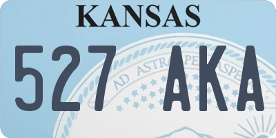 KS license plate 527AKA