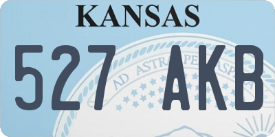 KS license plate 527AKB
