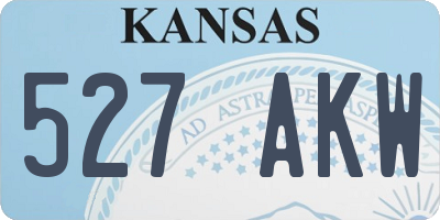 KS license plate 527AKW