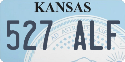 KS license plate 527ALF