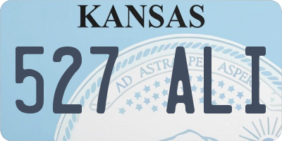 KS license plate 527ALI