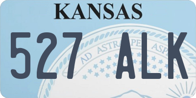 KS license plate 527ALK
