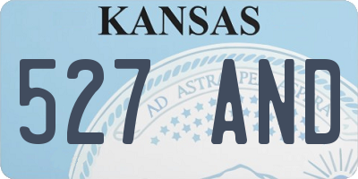 KS license plate 527AND