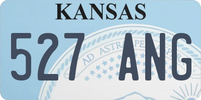 KS license plate 527ANG