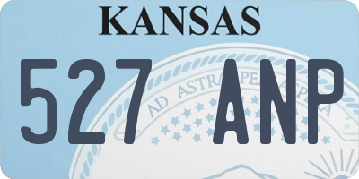 KS license plate 527ANP