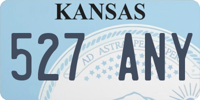 KS license plate 527ANY