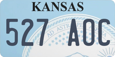 KS license plate 527AOC