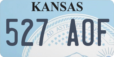KS license plate 527AOF