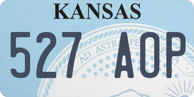 KS license plate 527AOP