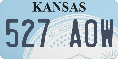 KS license plate 527AOW