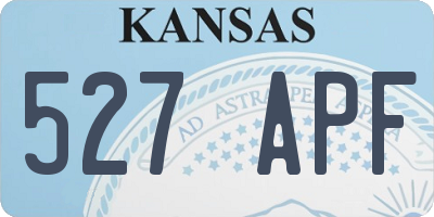 KS license plate 527APF