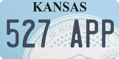 KS license plate 527APP