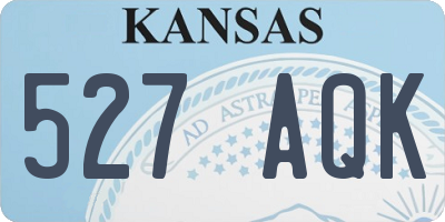 KS license plate 527AQK