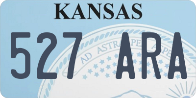 KS license plate 527ARA