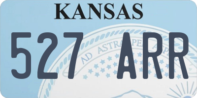 KS license plate 527ARR