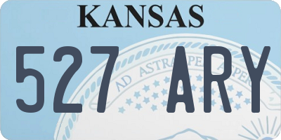 KS license plate 527ARY