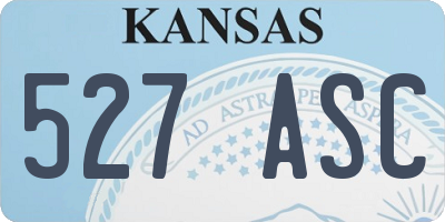KS license plate 527ASC