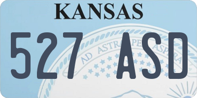 KS license plate 527ASD