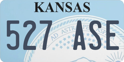 KS license plate 527ASE