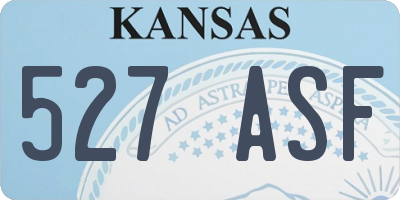 KS license plate 527ASF
