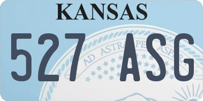 KS license plate 527ASG