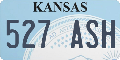KS license plate 527ASH