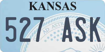 KS license plate 527ASK