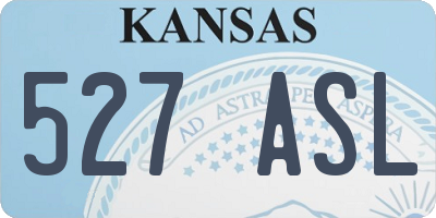 KS license plate 527ASL