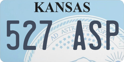 KS license plate 527ASP