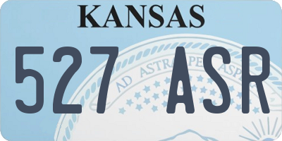 KS license plate 527ASR