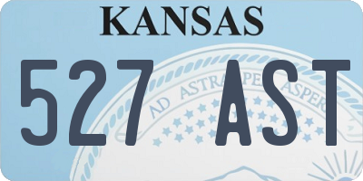 KS license plate 527AST