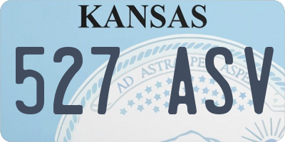 KS license plate 527ASV