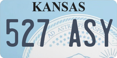KS license plate 527ASY