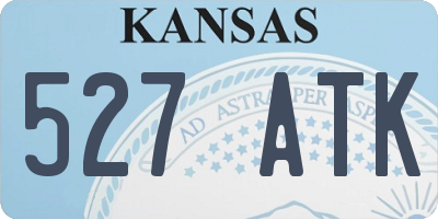 KS license plate 527ATK
