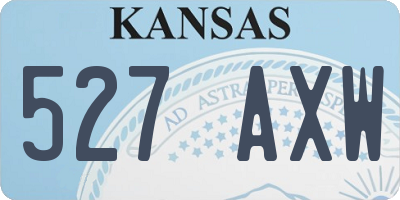 KS license plate 527AXW