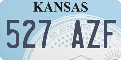 KS license plate 527AZF