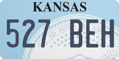 KS license plate 527BEH