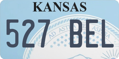 KS license plate 527BEL