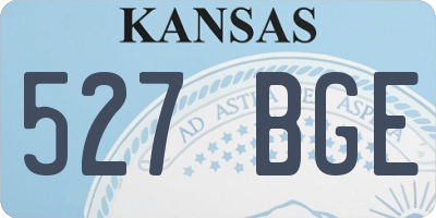 KS license plate 527BGE