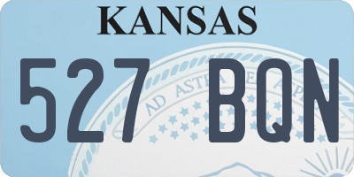 KS license plate 527BQN
