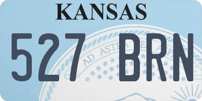 KS license plate 527BRN