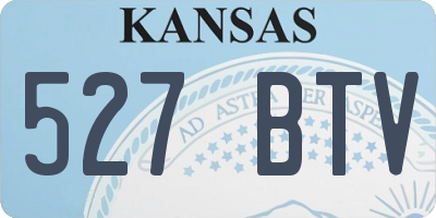 KS license plate 527BTV