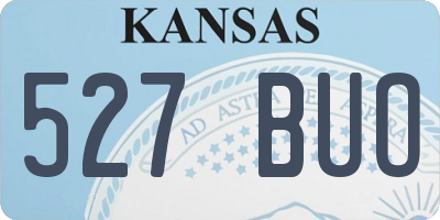 KS license plate 527BUO